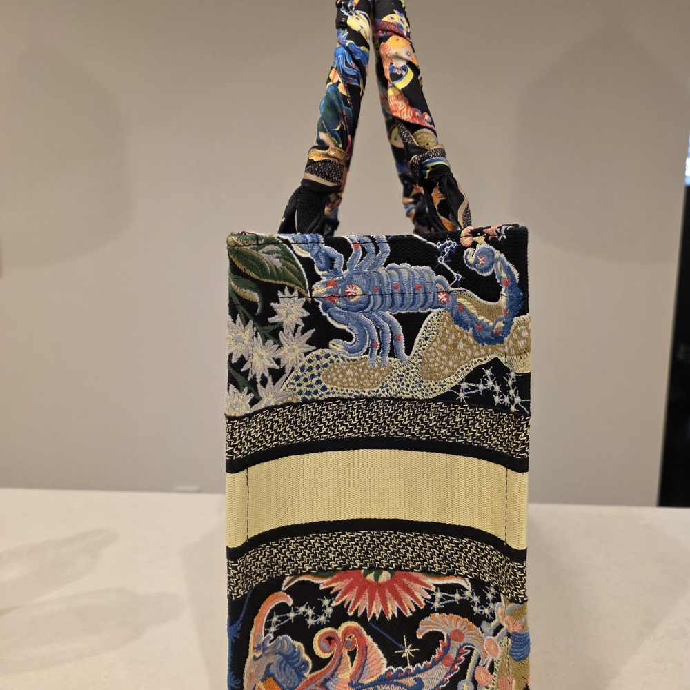 BUNDLE Dior Medium Book Tote Zodiac w/ Matching Twills - Picture 6 of 13